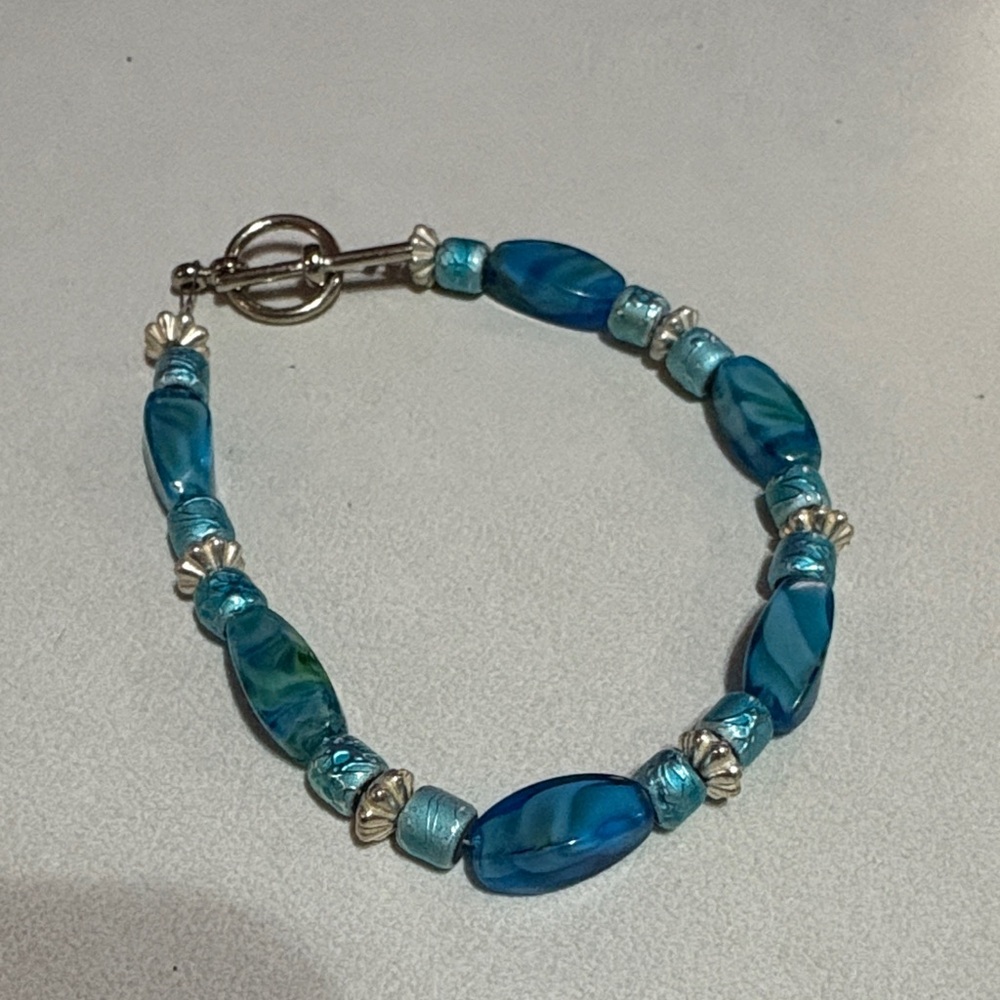 Blue Beaded Bracelet